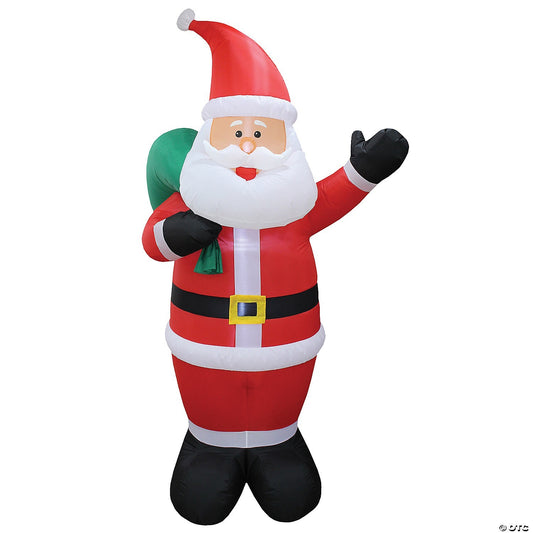 GIANT! 8 Ft Santa with Sack Inflatable Christmas Outdoor Yard Decoration Lighted