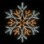 28" Snowflake White Gold LED Rope Lighted Outdoor Christmas Yard Decor Lights