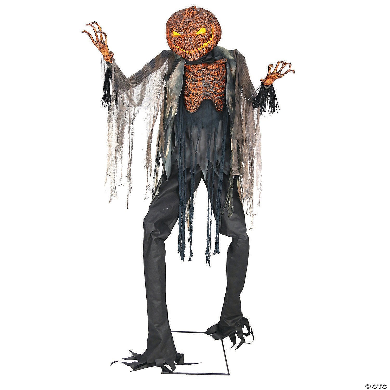 Life Size 7 Ft Scorched Scarecrow Animated Halloween Haunt Animatronic Prop