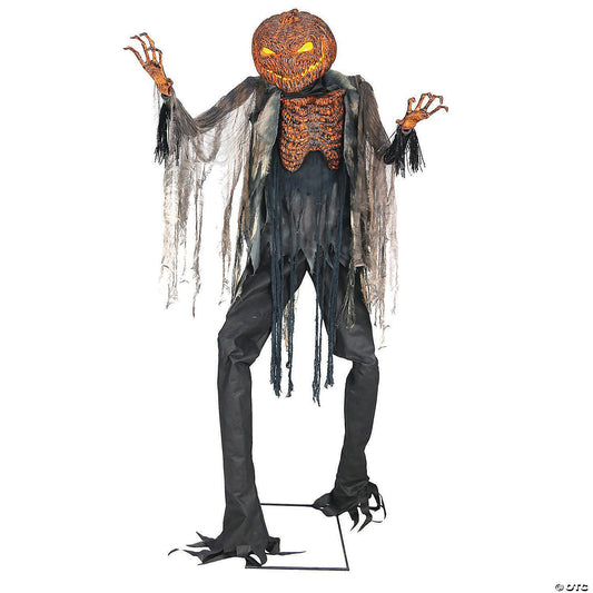 Life Size 7 Ft Scorched Scarecrow Animated Halloween Haunt Animatronic Prop