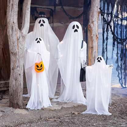 LifeSize Lighted Ghost Family Halloween Outdoor Haunt Yard Decoration Porch