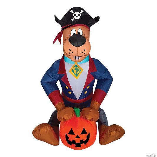 3 Foot Scooby Pirate Inflatable Outdoor Halloween Yard Decoration Airblown Prop