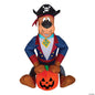 3 Foot Scooby Pirate Inflatable Outdoor Halloween Yard Decoration Airblown Prop