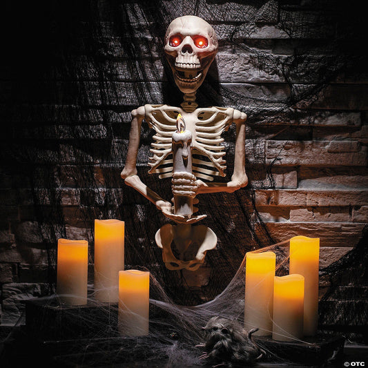 18" Skeleton Candle Sconce Halloween Haunted Hocus Pocus Decoration Prop 2025