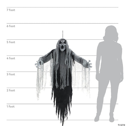 Life Size Ghostly Howling Phantom Animated Halloween Outdoor Decor Haunted Prop