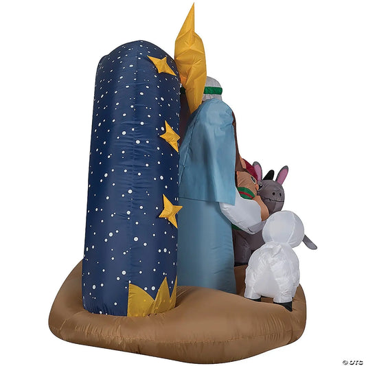 78" Nativity Manger Holy Family Starry Night Inflatable