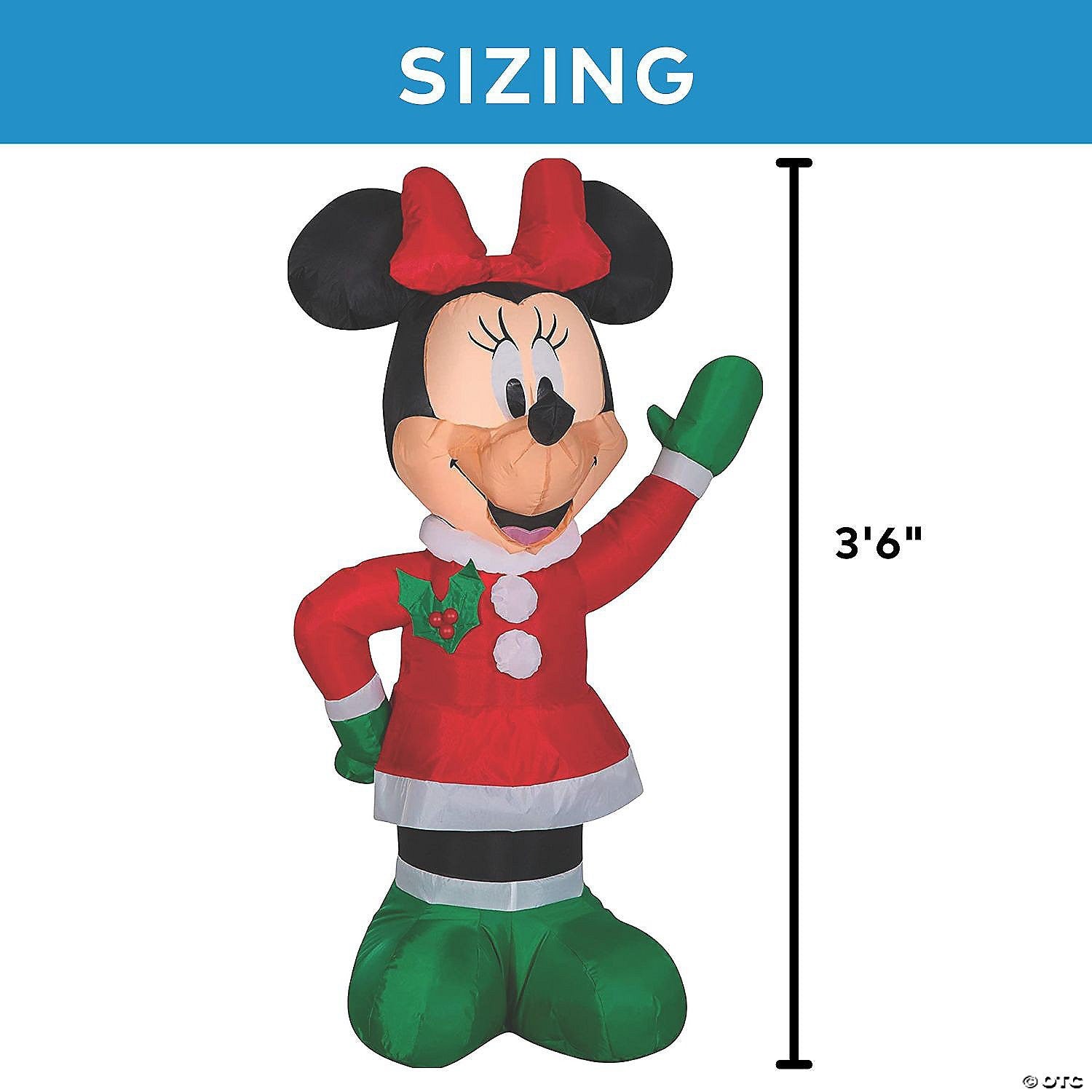 42" Minnie Mouse Inflatable Christmas Outdoor Yard Decoration Disney Holiday