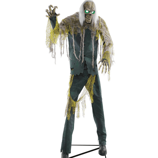 LifeSize 7 Ft Cellar Dweller Skeleton Reaper Animatronic Halloween Prop Haunted