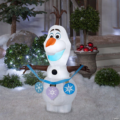 4 Ft Frozen Olaf w Ornaments Inflatable Christmas Outdoor Yard Decoration Disney