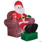 6 Ft Santa Relaxing in Chair Inflatable