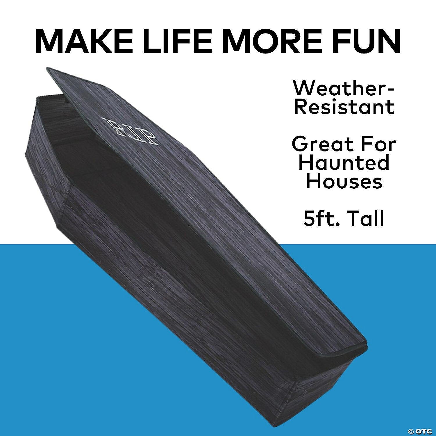 5 Ft Wood Look Collapsible Coffin