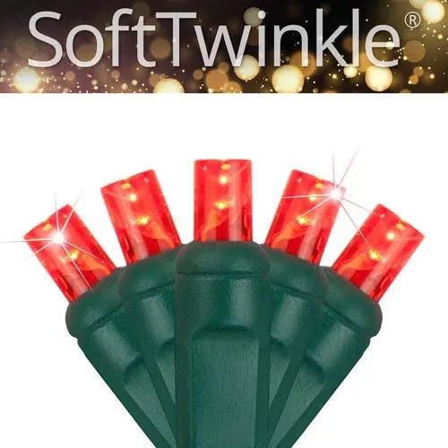 Valentines Day Red LED Lights Soft Twinkle TM Animated Christmas Wide Angle 17'