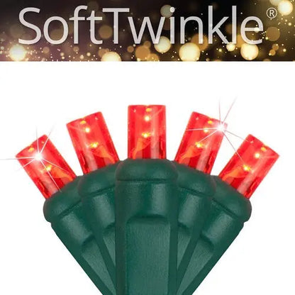 Valentines Day Red LED Lights Soft Twinkle TM Animated Christmas Wide Angle 17'