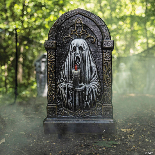 21"  Ghost Candle Tombstone Graveyard Cemetery Halloween Decor Haunt Prop Spirit
