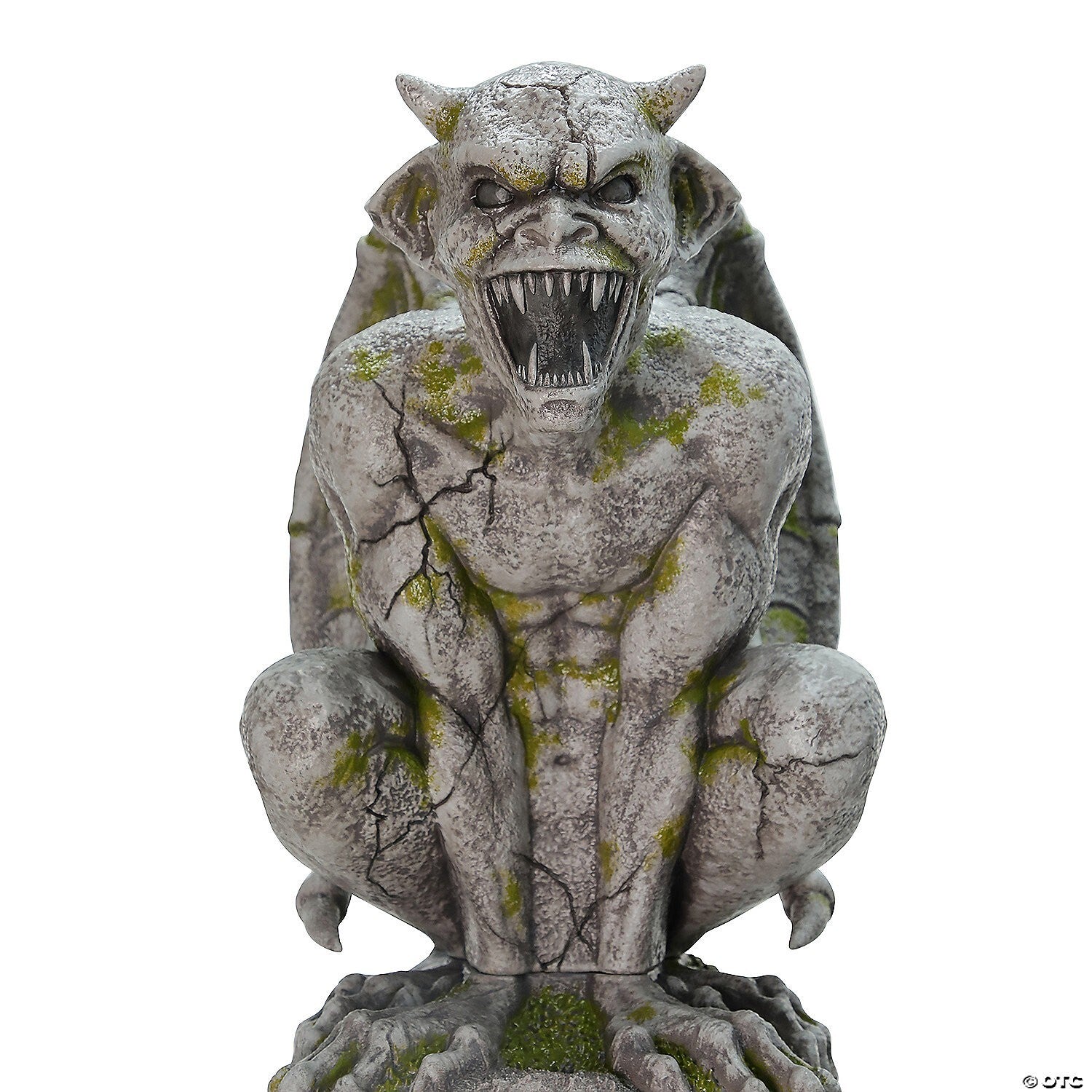 8 Ft Animated Goth Gargoyle Pillar Statue Tombstone Grave Halloween Haunt Prop