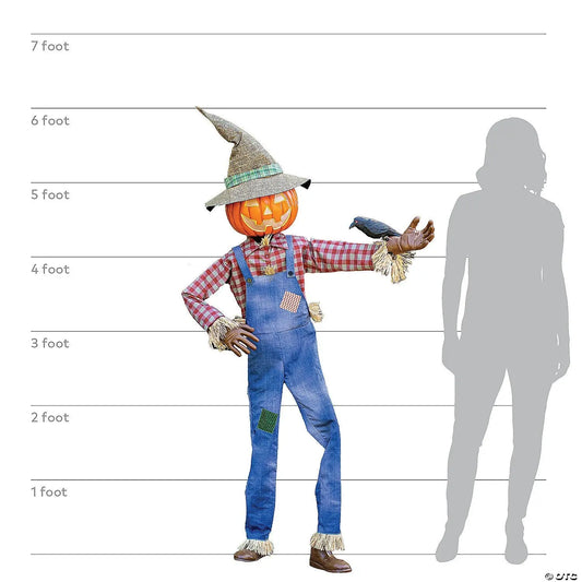 6 Ft Friendly Whimsical Scarecrow Animated
