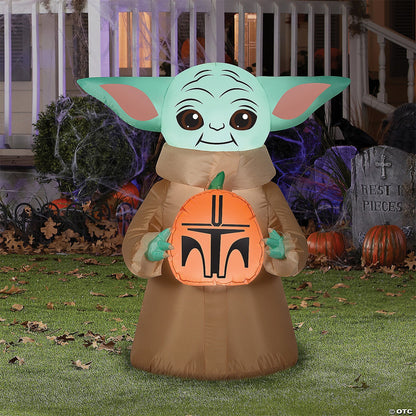 42" Grogu Mandalorian Inflatable Outdoor Halloween Yard Decor Airblown Star Wars