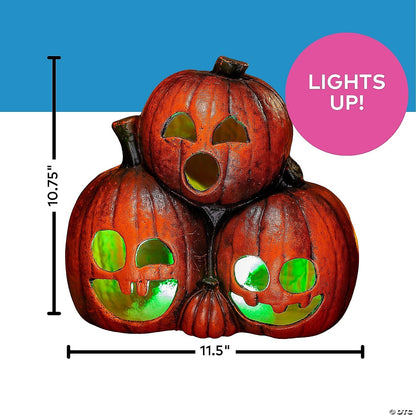 Pumpkin Trio Animated Jack o Lanterns Halloween Decoration Outdoor Haunted Prop