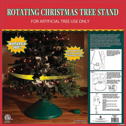 EZ Rotate Artificial Christmas Tree Stand Moving Turning Animated Decoration