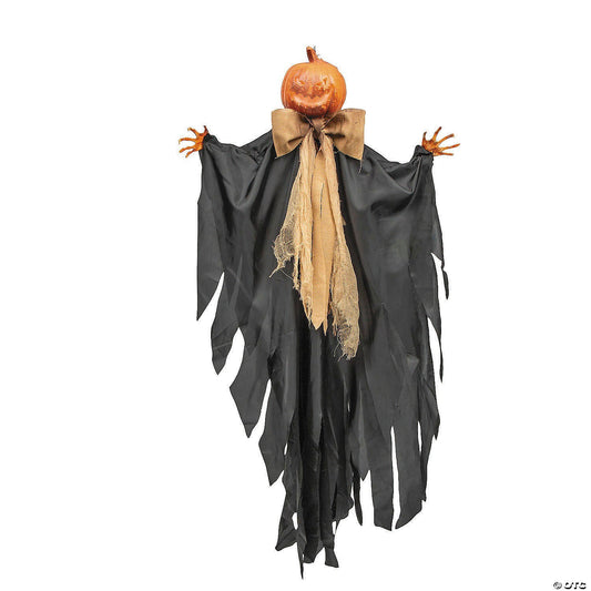 47" Animated Rustic Pumpkin Scarecrow Halloween Haunt Prop Decor Spirit Jack