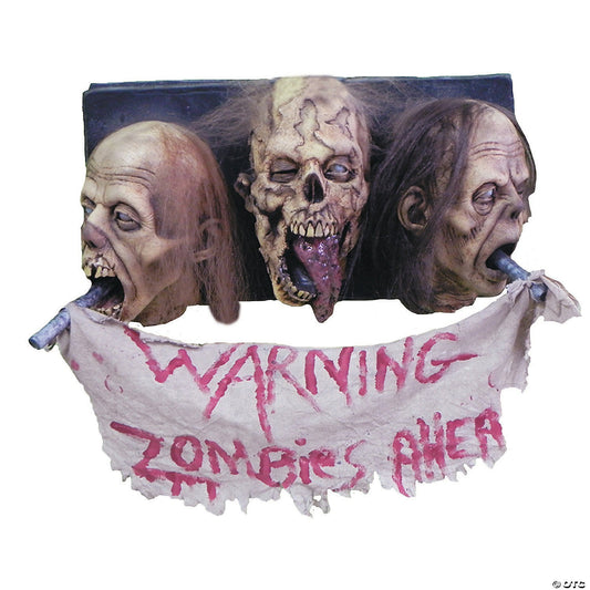 Zombie Corpse Head 3D Wall Plaque Halloween Decoration Haunted Prop Walking Dead