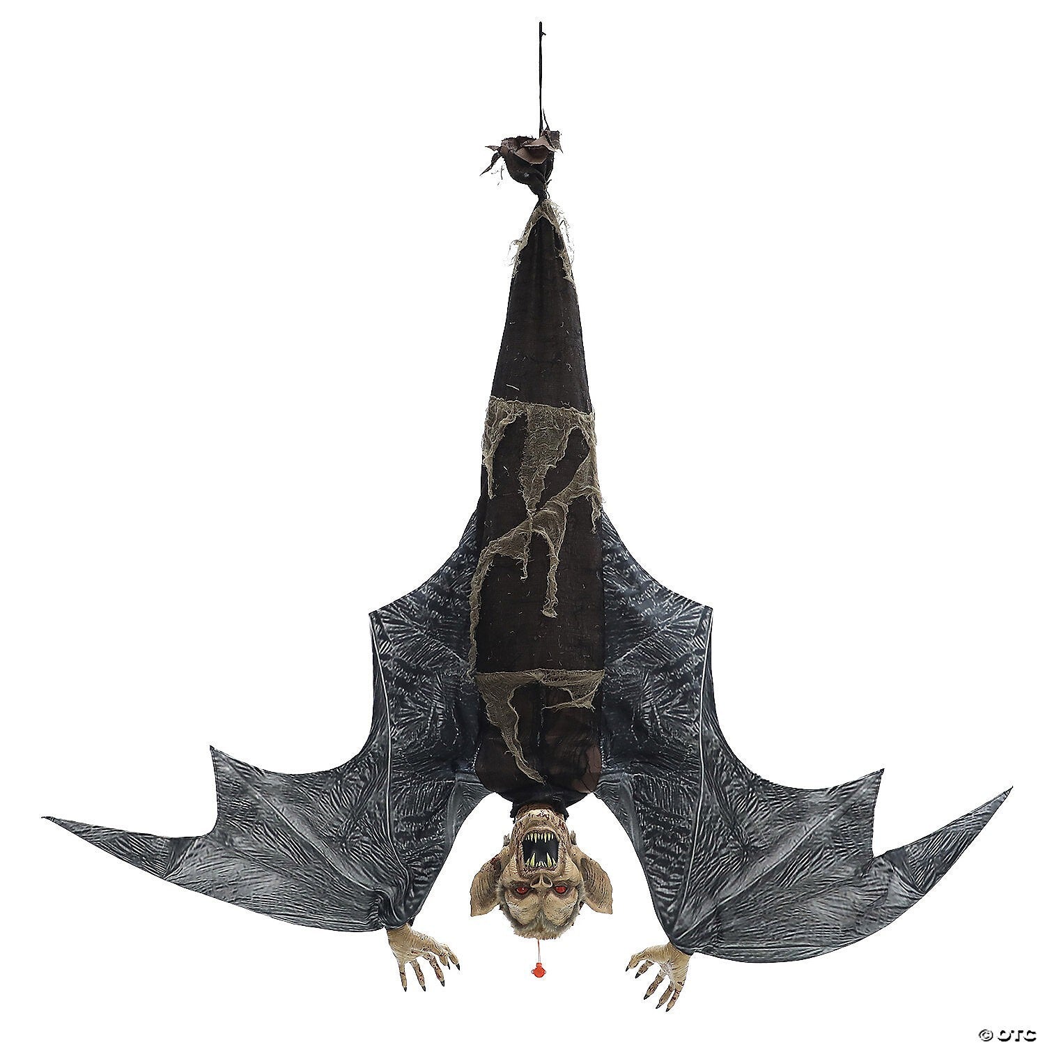 Giant 46" Hanging Vampire Bat Wings Animated Outdoor Halloween Haunt Prop Moving