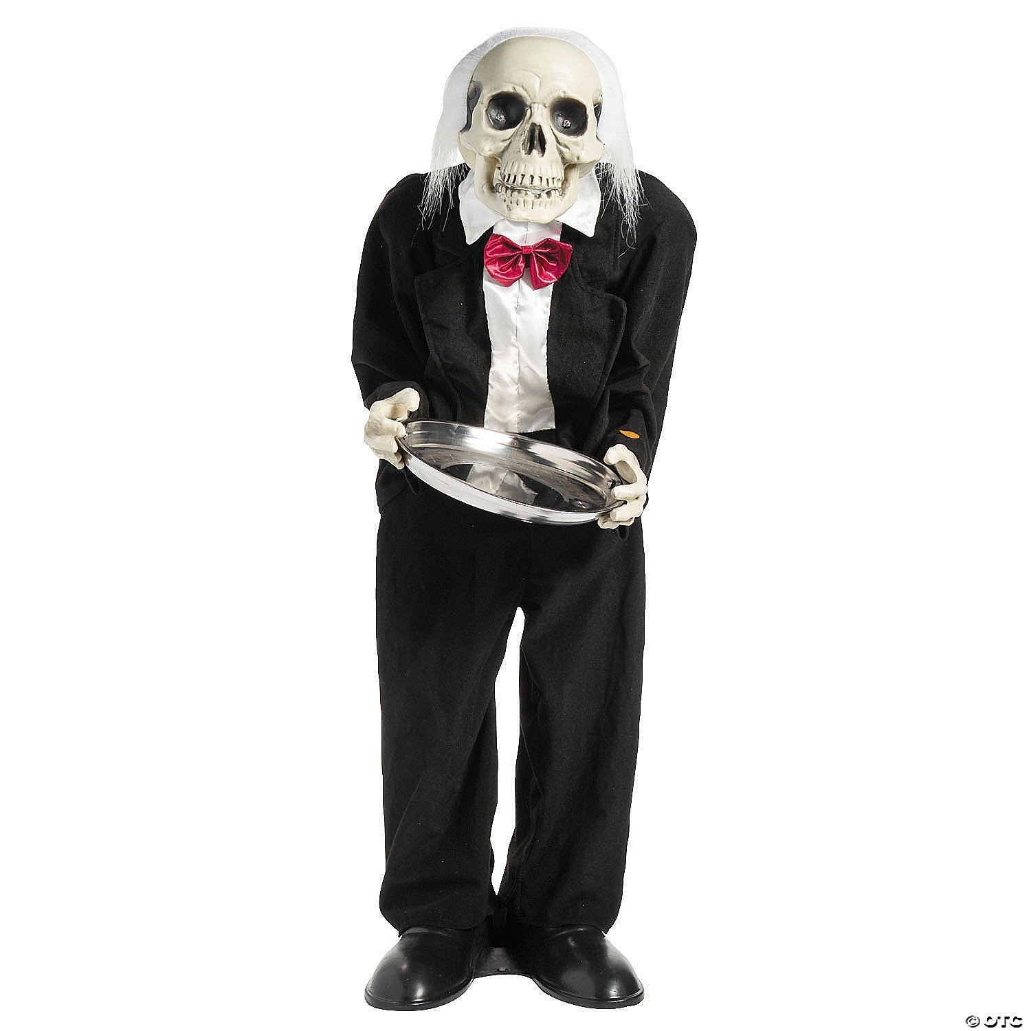 3 Ft Animated Standing Butler w Tray Halloween Decoration Spirit Haunt Prop 2025