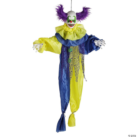 47" Evil Scary Circus Killer Clown Animated Halloween Outdoor Haunt Decor Prop