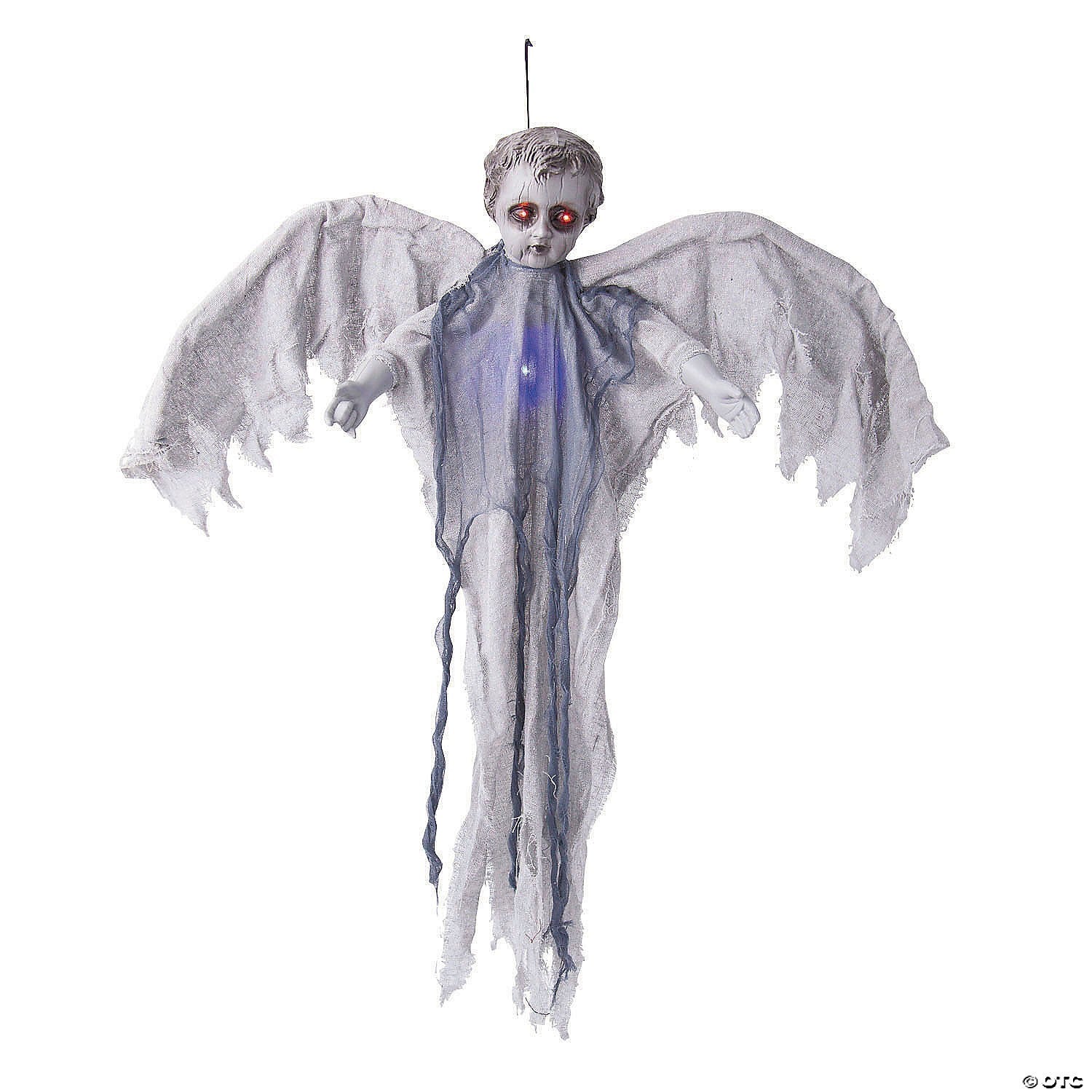 3' Animated Graveyard Angel Cherub Spirit Moving Wings Halloween Haunt Prop 2025