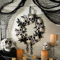 23" Skeleton Skulls & Roses Gothic Wreath Halloween Door Home Porch Decoration