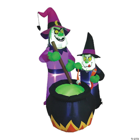 73" Witches Brew Cauldron Inflatable Outdoor Halloween Yard Decoration Airblown