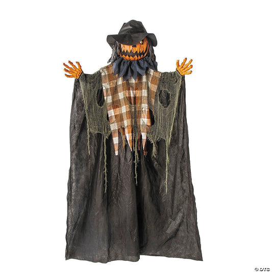 6 FT Hanging Talking Animated Pumpkin Jack Halloween Rustic Primitive Fall Decor