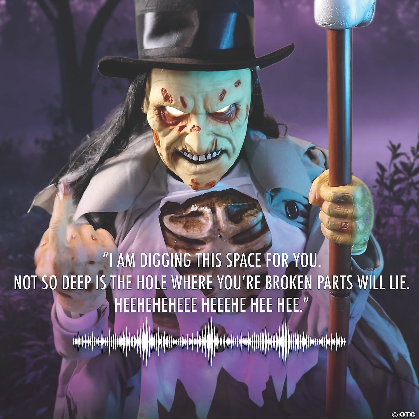 See Video! LifeSize Grave Digger Bone Collector Animatronic Halloween Haunt Prop