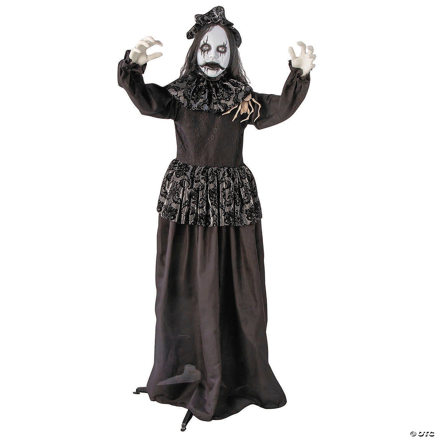 5.2 Ft Animated Goth Bride & Spider Halloween Haunted Doll Prop Decor Spirit