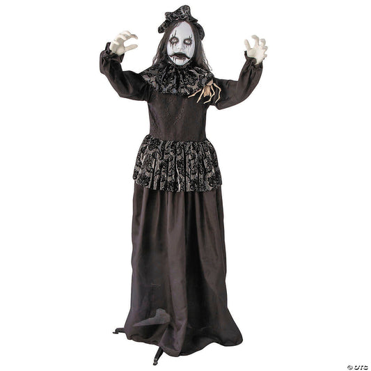 5.2 Ft Animated Goth Bride & Spider Halloween Haunted Doll Prop Decor Spirit