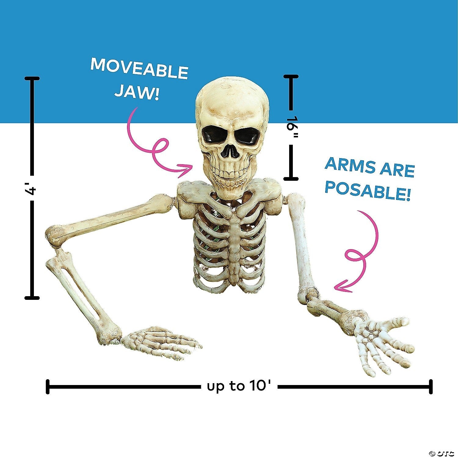 GIANT Up to 10 Ft Wide Skeleton Grave Breaker Outdoor Halloween Spirit Prop 2025