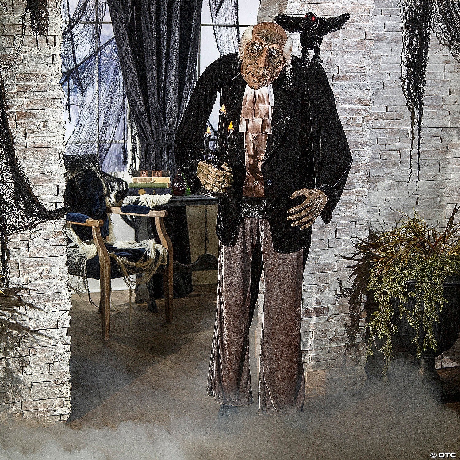 See Video! Life Size Animatronic Butler Animated Halloween Haunt Talking Prop