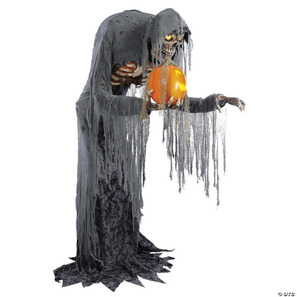 Life Size 7 Ft Jack Stalker Skeleton Pumpkin Animatronic Halloween Prop Haunted