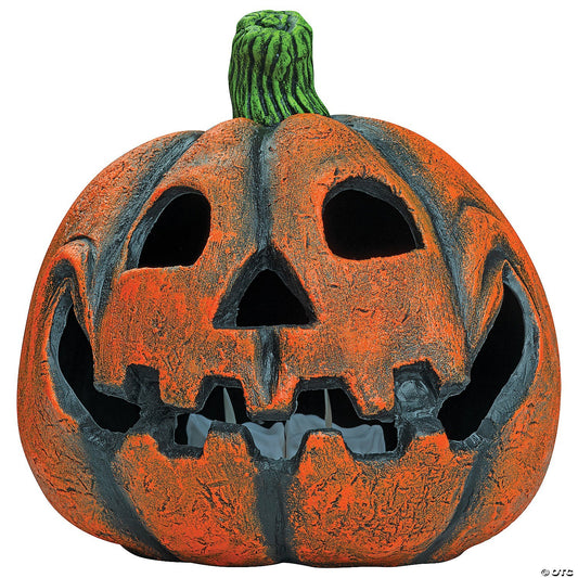 9" Resin Pumpkin Jack o Lantern Halloween Outdoor Indoor Haunt Decoration Prop