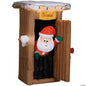 6 Ft Animated Santa in Outhouse Christmas Inflatable Outdoor Yard Decoration