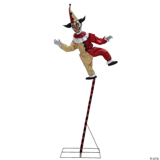 See Video! Life Size Sideshow Circus Clown Animated Halloween Haunt Prop Outdoor
