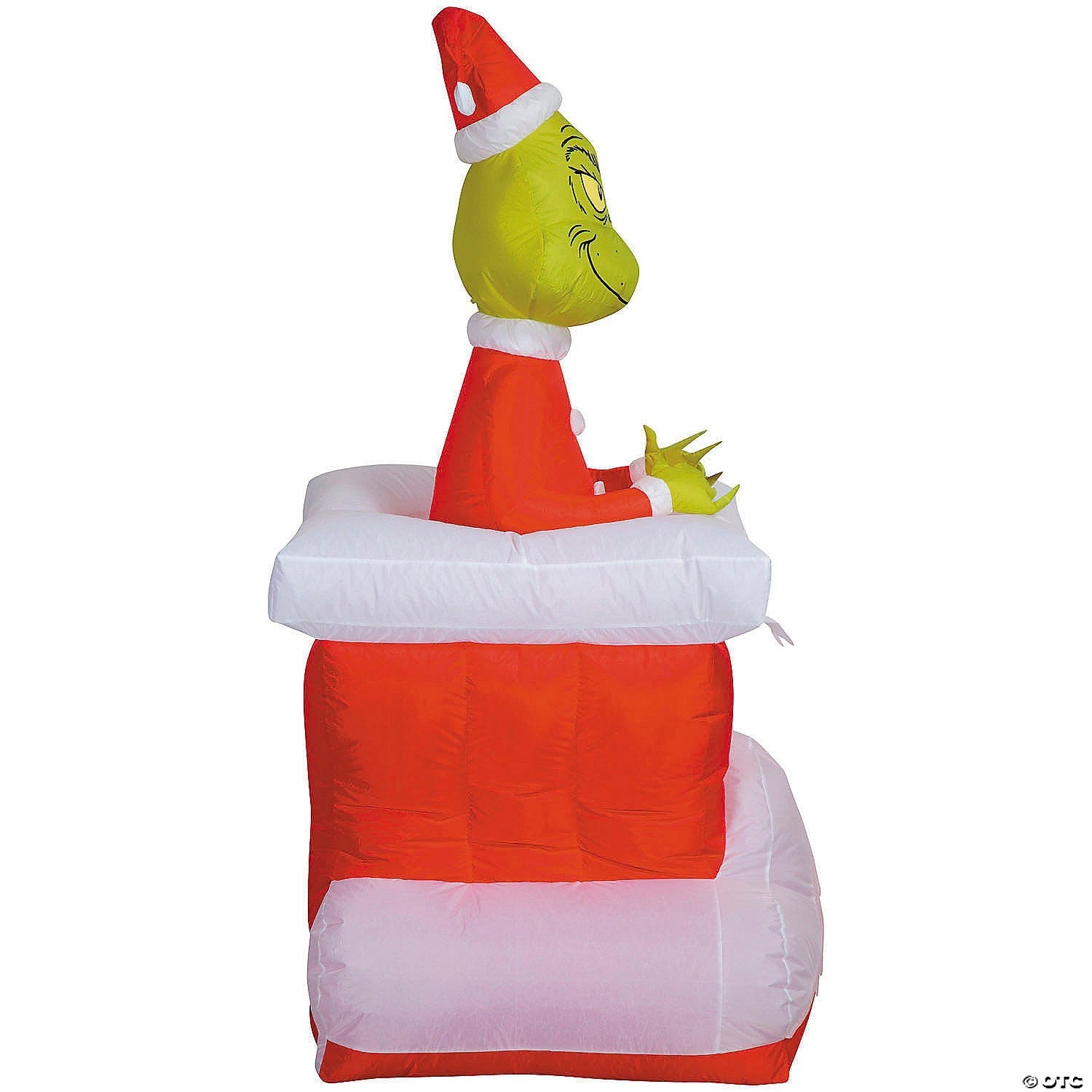 5.6' Animated Grinch Pop Up Chimney Inflatable Christmas Outdoor Yard Decoration