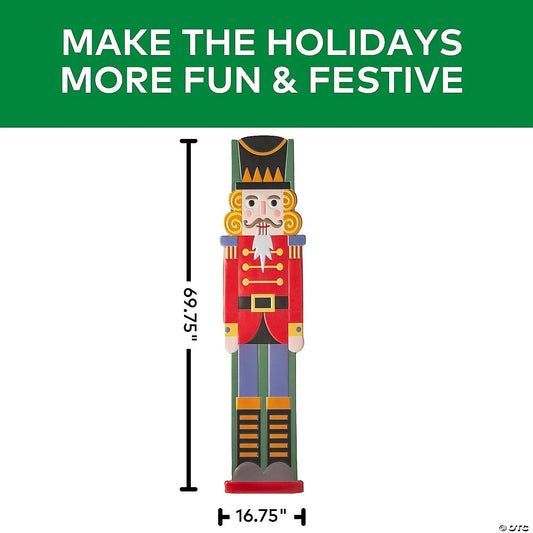 69" Giant Metal Toy Soldier Nutcracker Outdoor Decoration