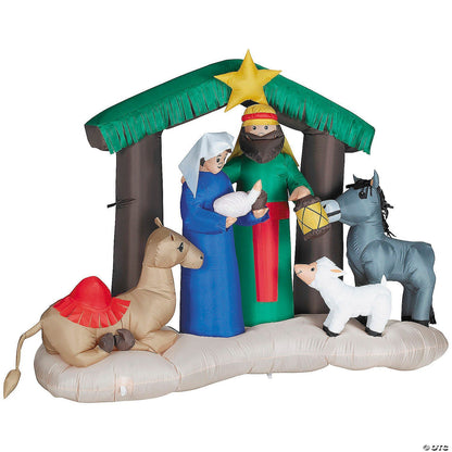 78" Nativity Scene Holy Family Manger Inflatable Christmas Outdoor Yard Decor