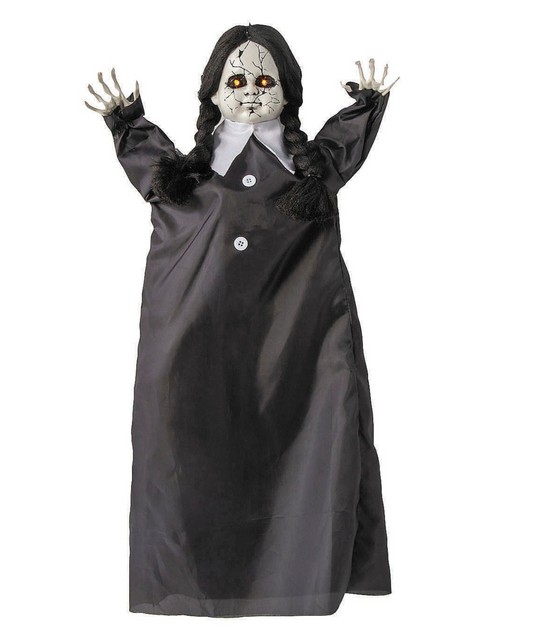 27" Animated Haunted Doll Hanging Halloween Haunted Spirit Decoration Prop
