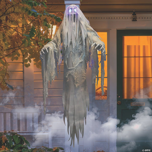 See Video! Life Size Hanging Ghost Light Sound Halloween Decoration Haunted Prop