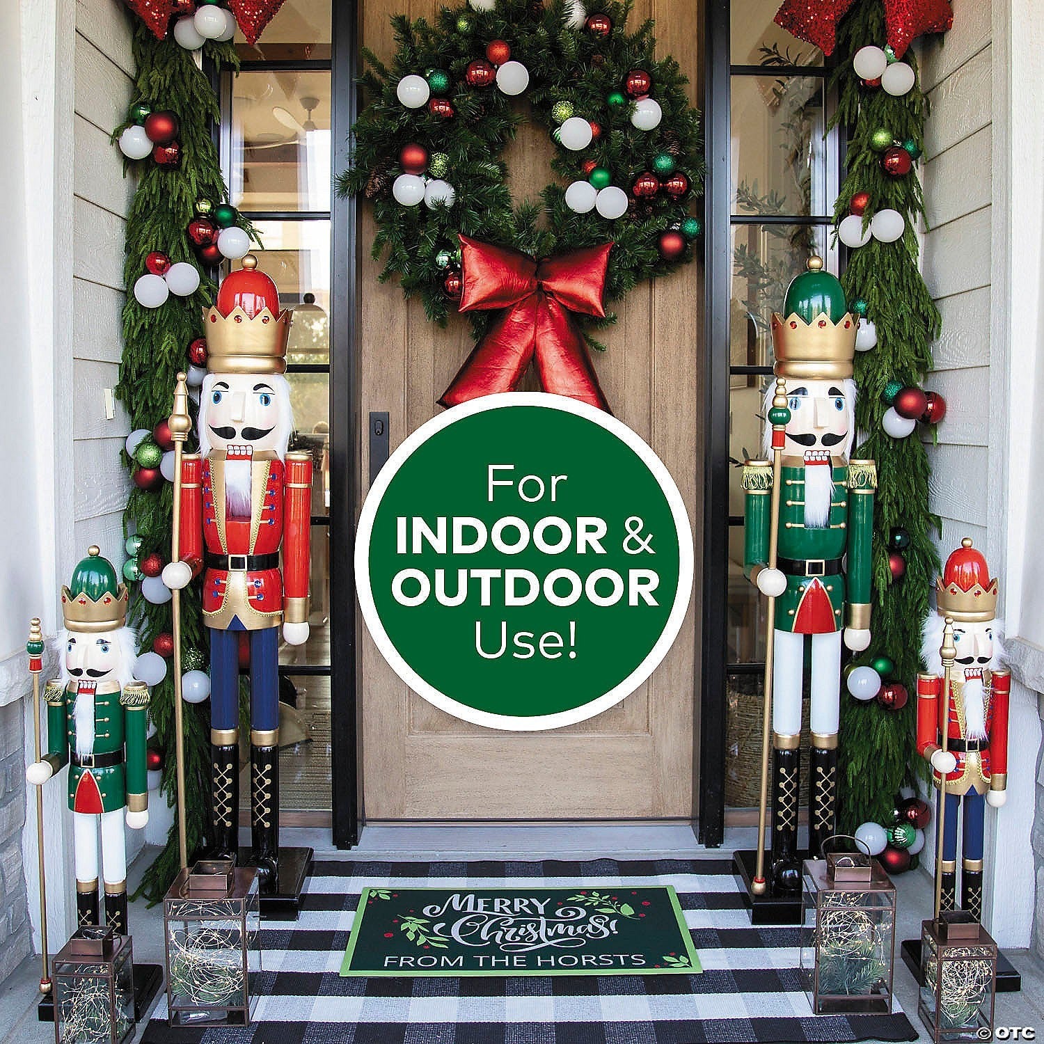 3 Ft Giant Nutcracker Toy Soldier Wood Christmas Outdoor Decoration Prop Green