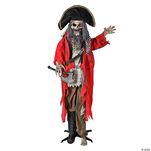 See Video! LifeSize 6 FT Pirate Animated Halloween Decoration Haunt Prop Outdoor
