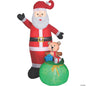 84" Santa & Toy Bag Christmas Inflatable Outdoor Yard Decoration Lighted Gifts
