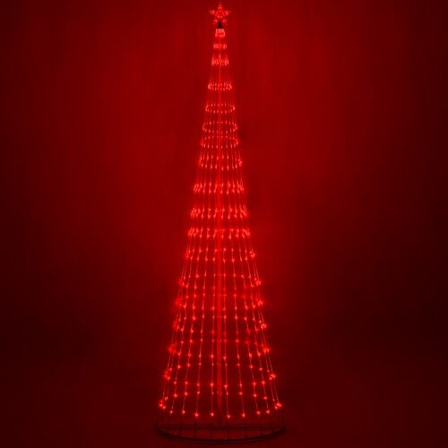 4' 6' 9' 12' Red Animated LightShow Cone Tree Christmas Outdoor Yard LED 14 Mode
